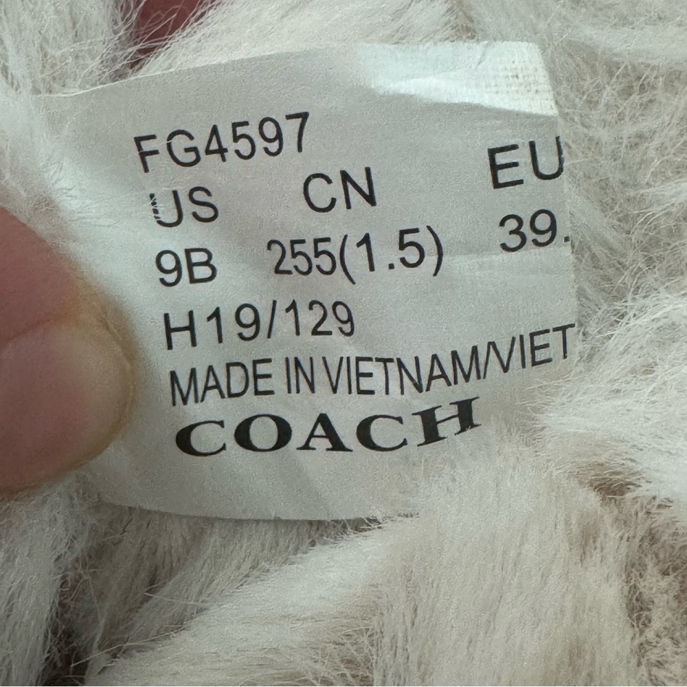 COACH IZZIE Boots Size‎ 9 Signature Midcalf Suede Faux Fur FG4597 - Picture 6 of 15